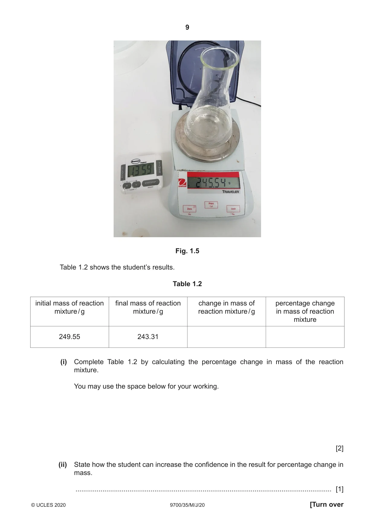 Cambridge A Level Biology 9700 2020 May/June Paper 3 · Variant 5 question paper, page 9 of 16