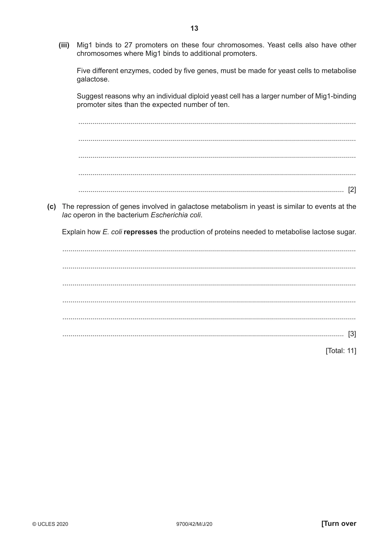 Cambridge A Level Biology 9700 2020 May/June Paper 4 · Variant 2 question paper, page 13 of 24