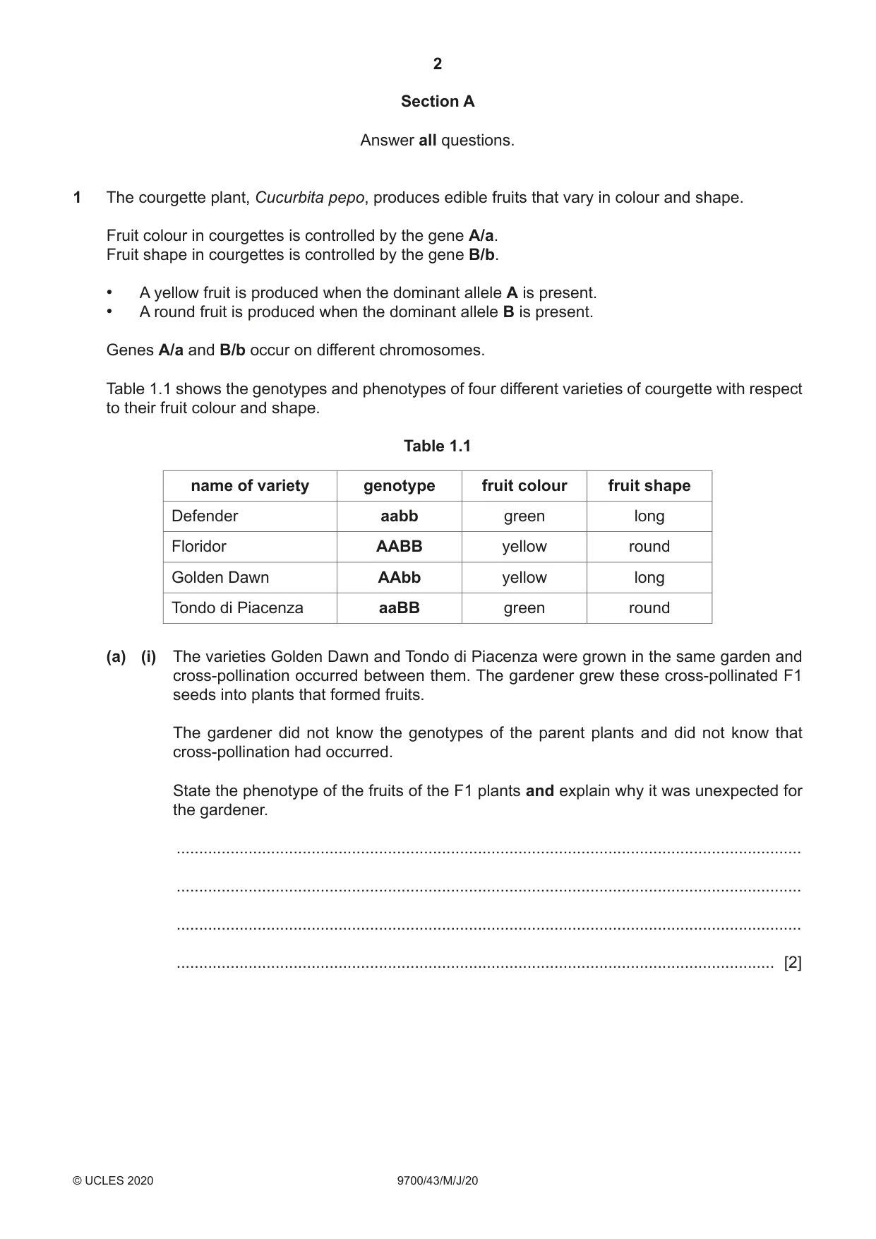 Cambridge A Level Biology 9700 2020 May/June Paper 4 · Variant 3 question paper, page 2 of 24