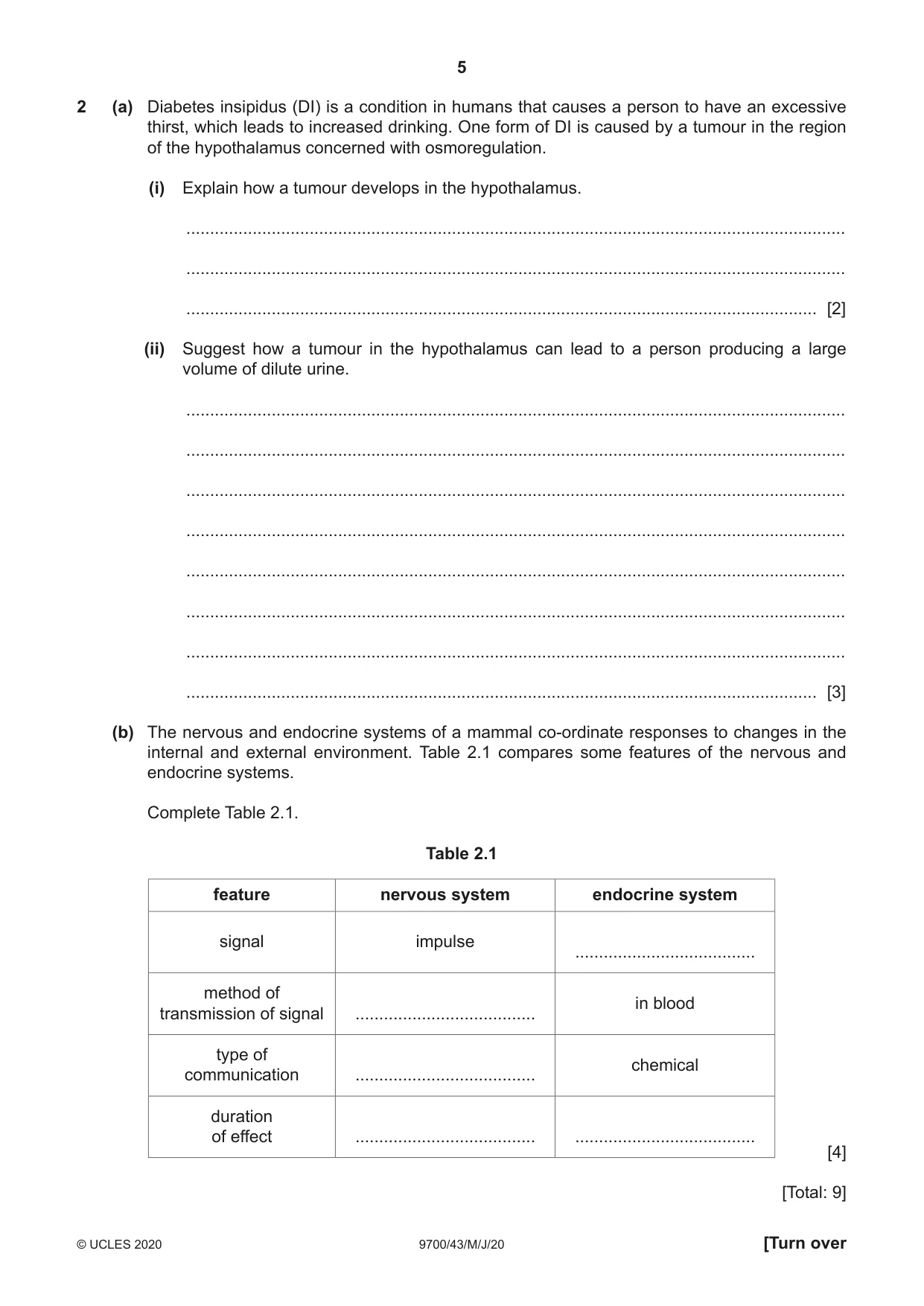 Cambridge A Level Biology 9700 2020 May/June Paper 4 · Variant 3 question paper, page 5 of 24