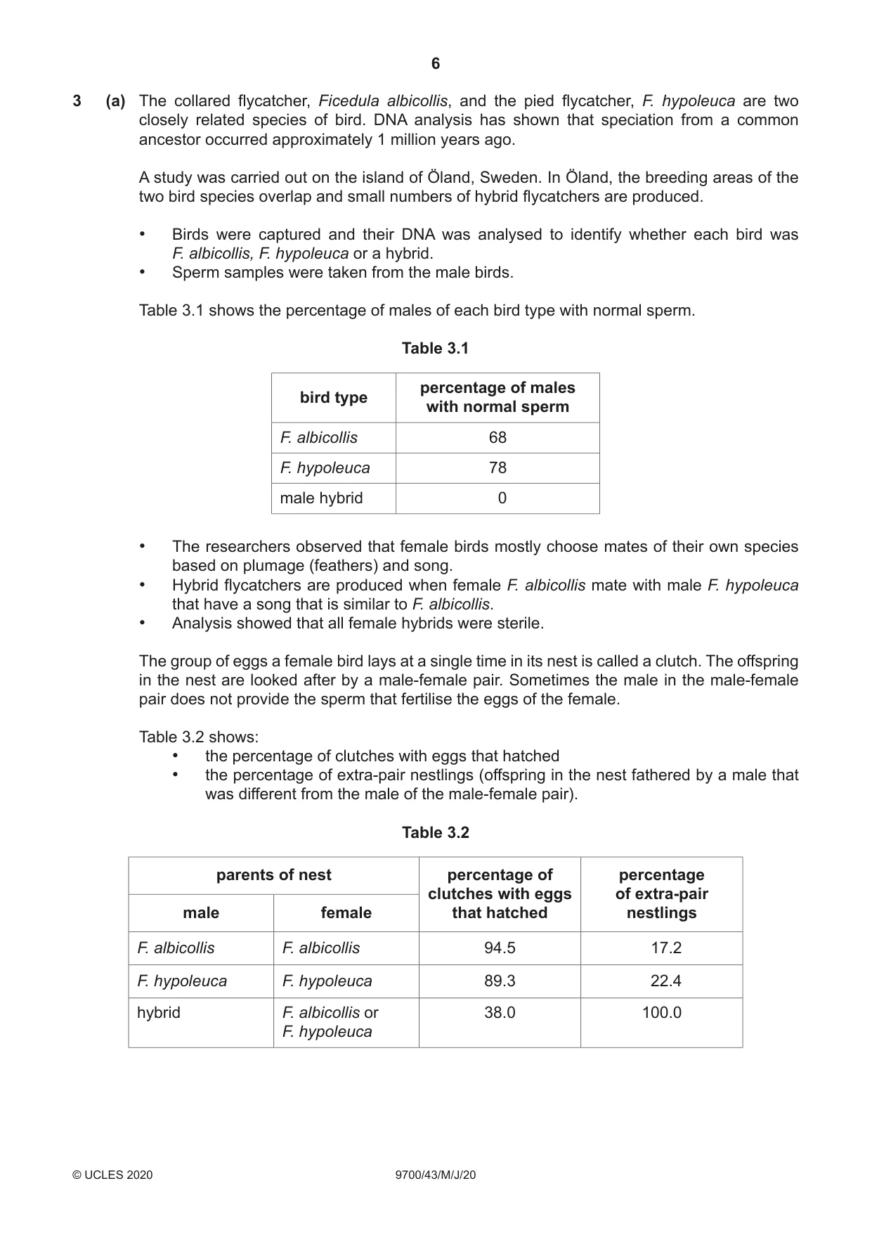Cambridge A Level Biology 9700 2020 May/June Paper 4 · Variant 3 question paper, page 6 of 24