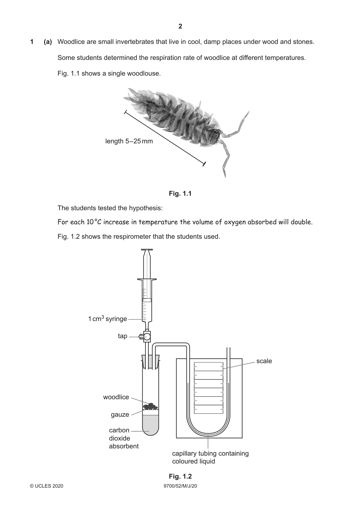Cambridge A Level Biology 9700 2020 May/June Paper 5 · Variant 2 question paper, page 2 of 12