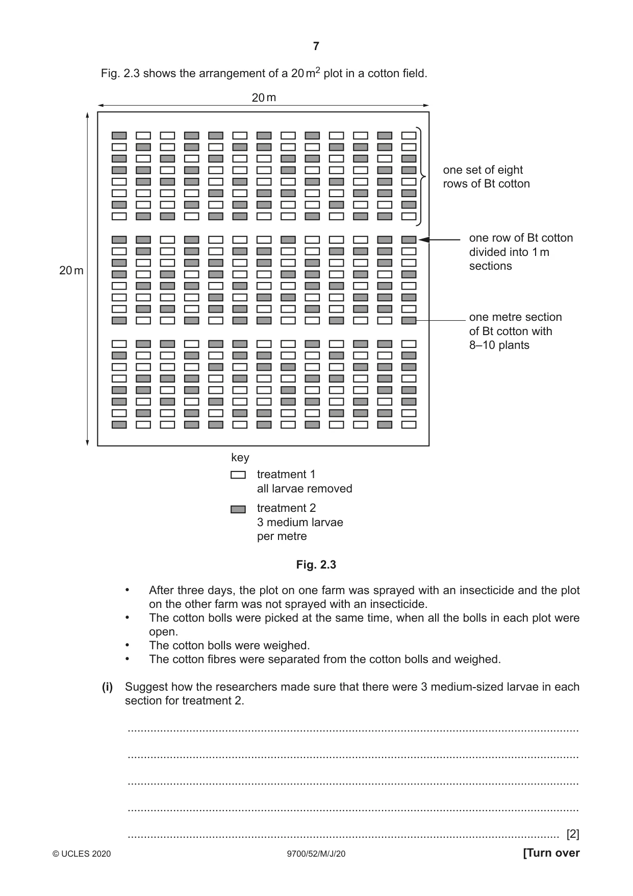 Cambridge A Level Biology 9700 2020 May/June Paper 5 · Variant 2 question paper, page 7 of 12