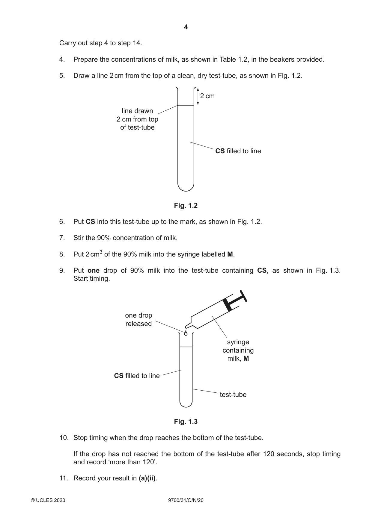 Cambridge A Level Biology 9700 2020 Oct/Nov Paper 3 · Variant 1 question paper, page 4 of 16