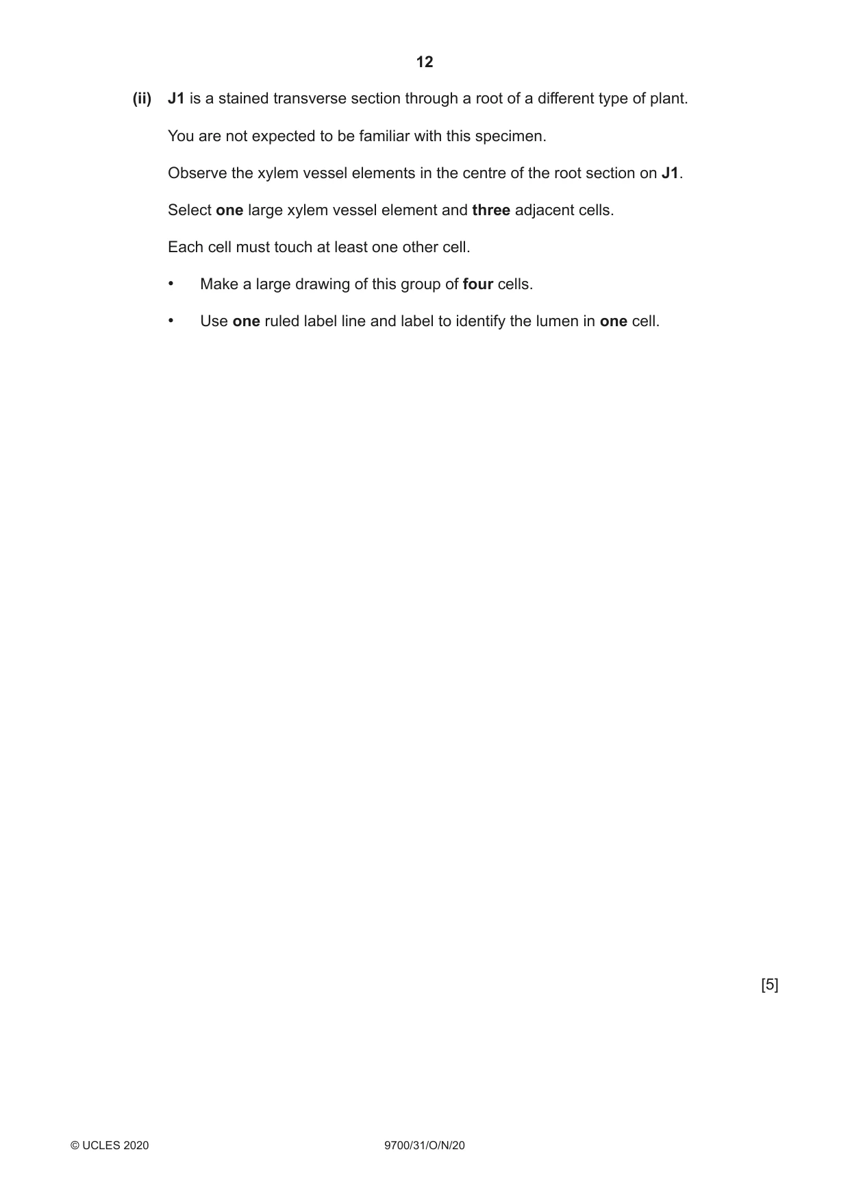 Cambridge A Level Biology 9700 2020 Oct/Nov Paper 3 · Variant 1 question paper, page 12 of 16