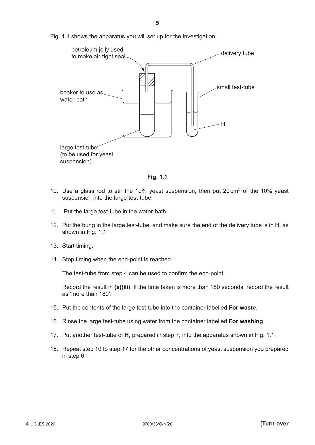 Cambridge A Level Biology 9700 2020 Oct/Nov Paper 3 · Variant 3 question paper, page 5 of 16