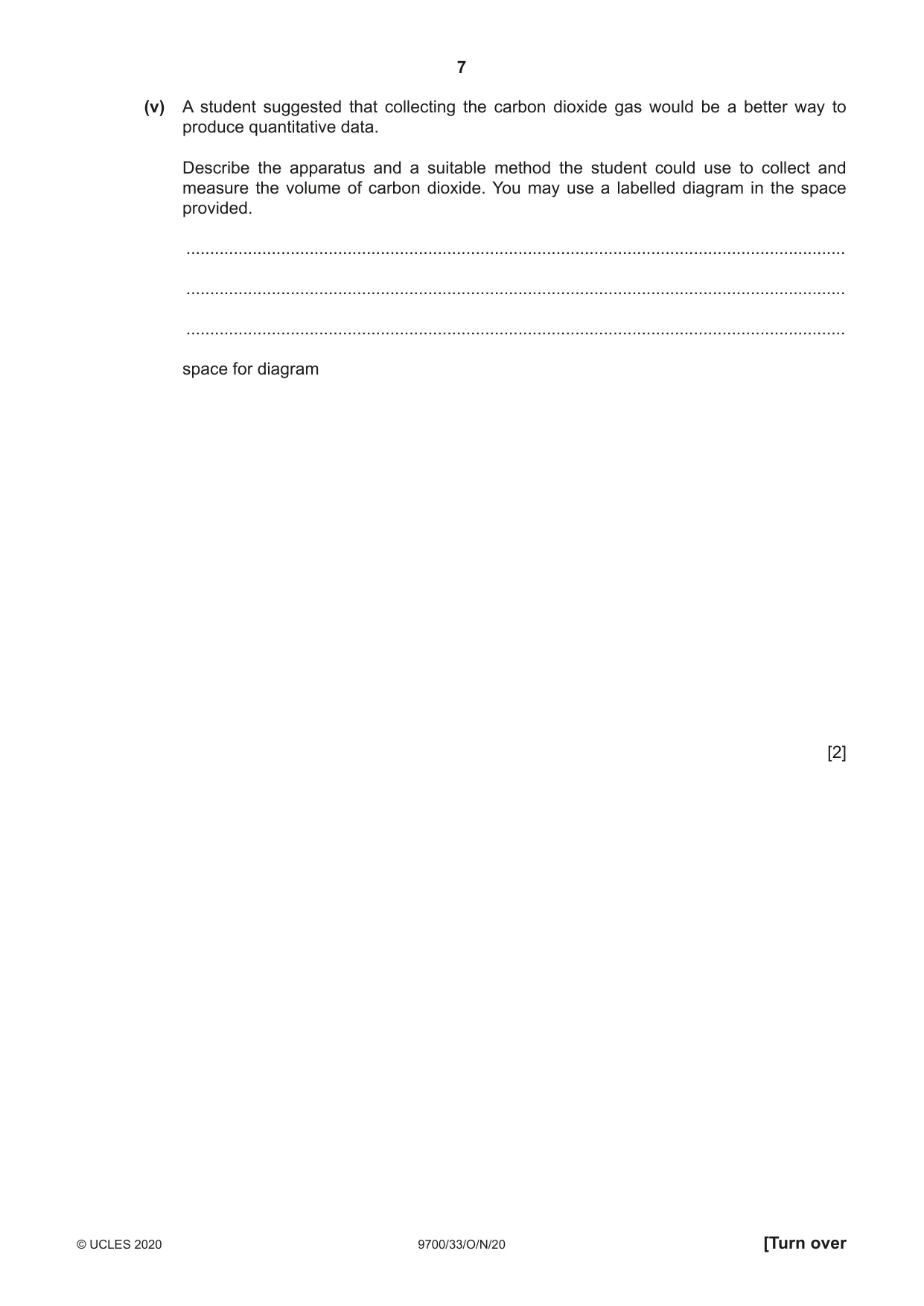 Cambridge A Level Biology 9700 2020 Oct/Nov Paper 3 · Variant 3 question paper, page 7 of 16