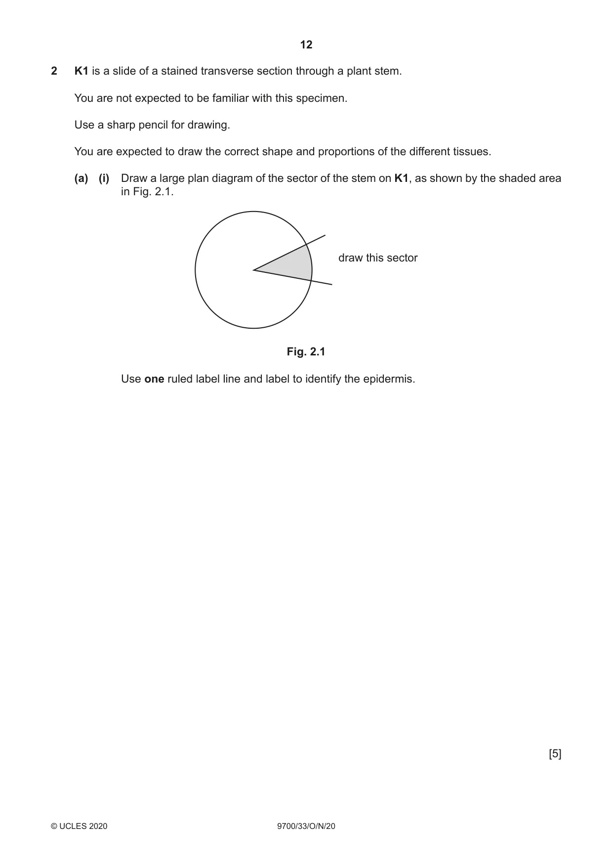 Cambridge A Level Biology 9700 2020 Oct/Nov Paper 3 · Variant 3 question paper, page 12 of 16
