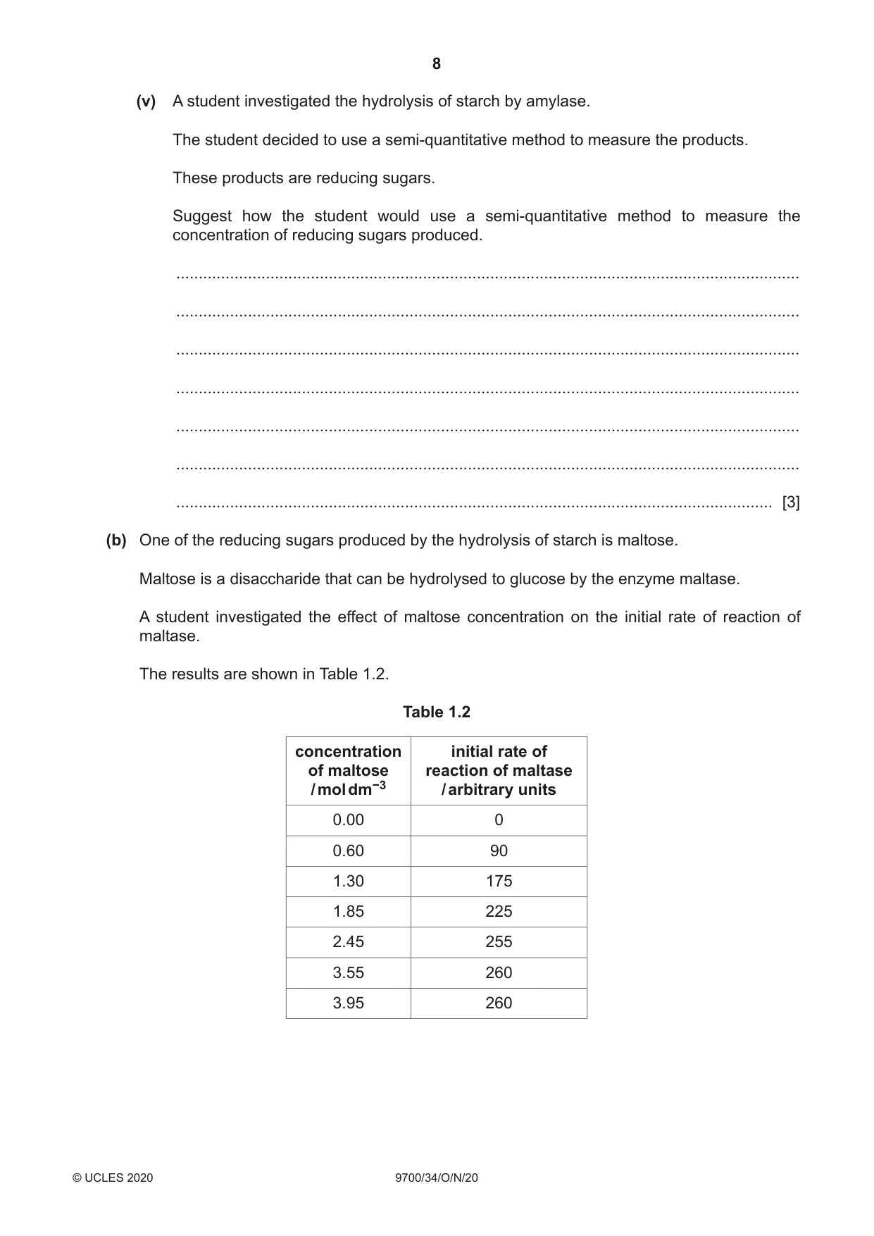 Cambridge A Level Biology 9700 2020 Oct/Nov Paper 3 · Variant 4 question paper, page 8 of 16