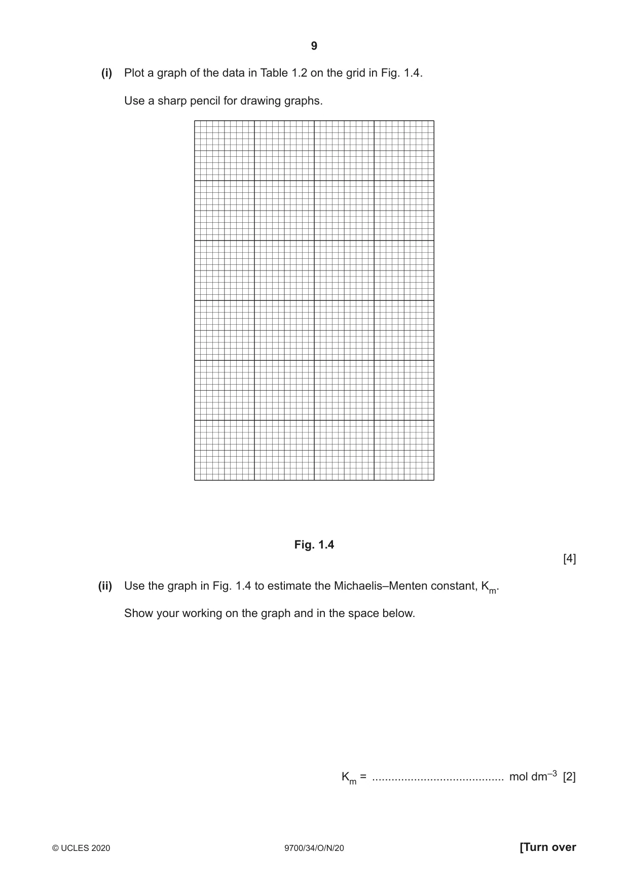 Cambridge A Level Biology 9700 2020 Oct/Nov Paper 3 · Variant 4 question paper, page 9 of 16