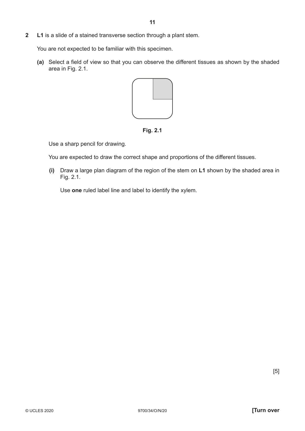 Cambridge A Level Biology 9700 2020 Oct/Nov Paper 3 · Variant 4 question paper, page 11 of 16