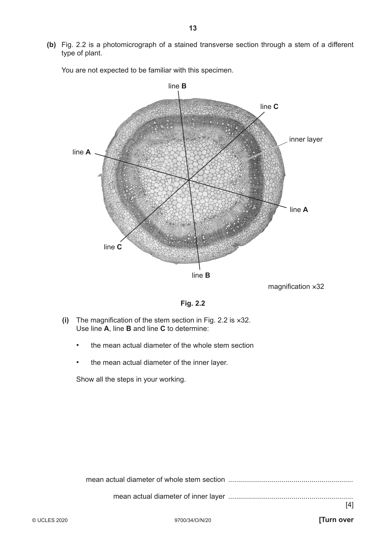 Cambridge A Level Biology 9700 2020 Oct/Nov Paper 3 · Variant 4 question paper, page 13 of 16