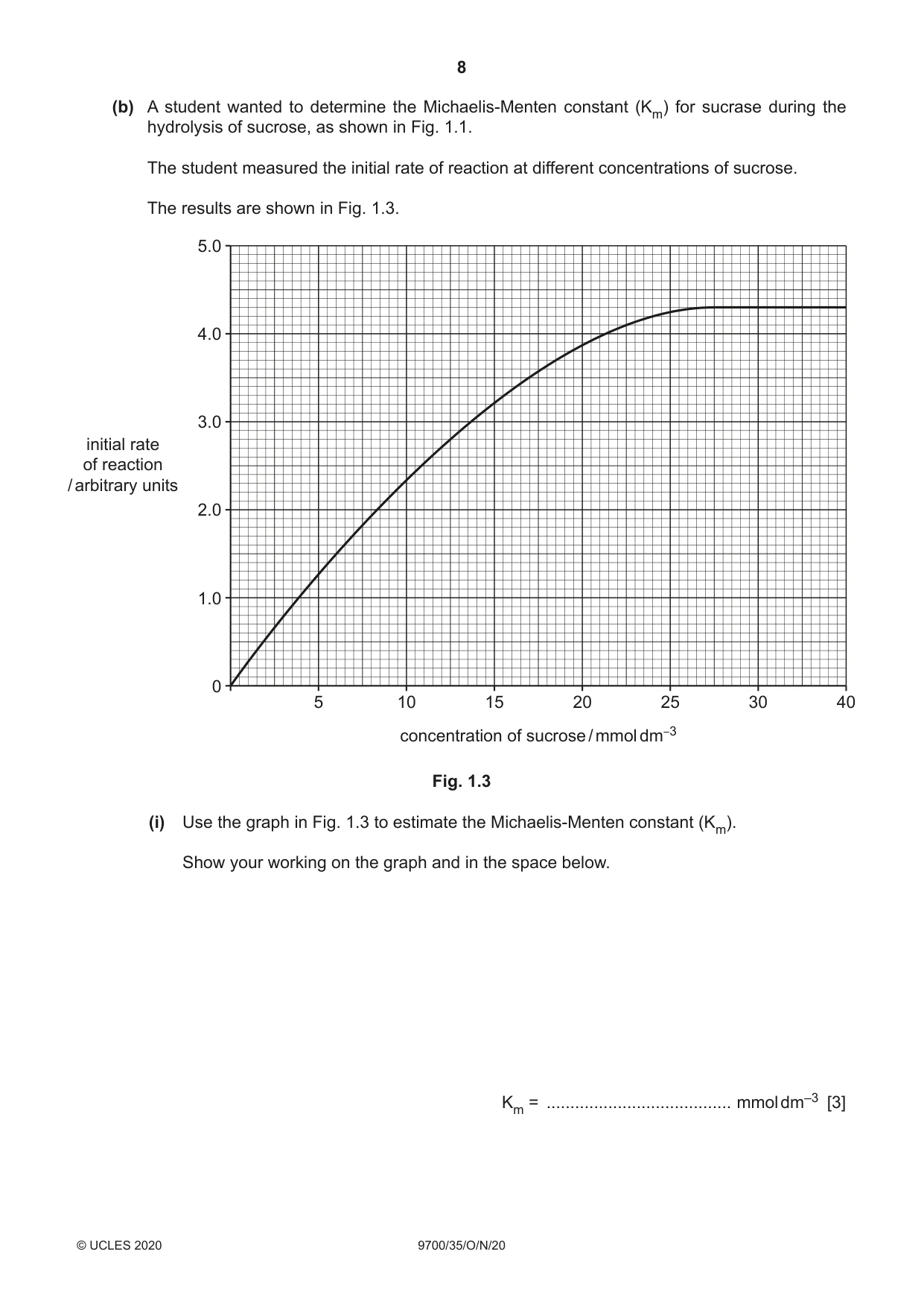 Cambridge A Level Biology 9700 2020 Oct/Nov Paper 3 · Variant 5 question paper, page 8 of 16