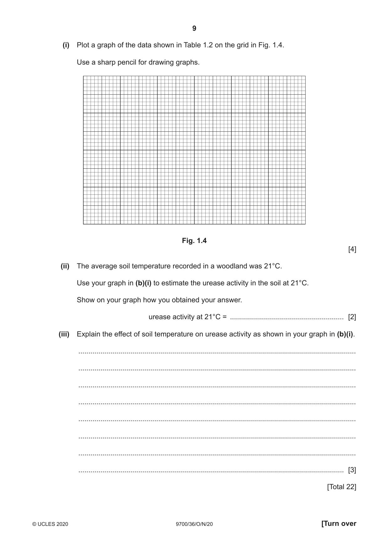 Cambridge A Level Biology 9700 2020 Oct/Nov Paper 3 · Variant 6 question paper, page 9 of 12