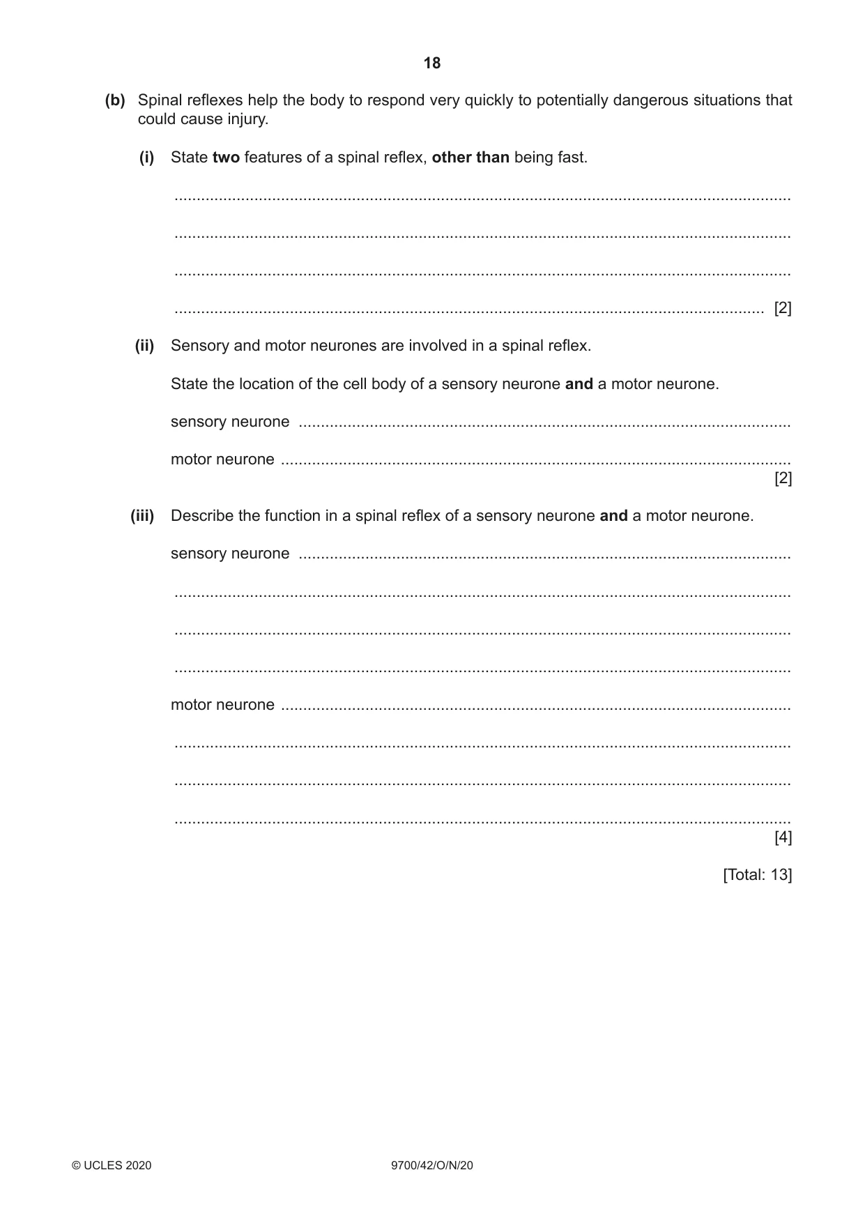 Cambridge A Level Biology 9700 2020 Oct/Nov Paper 4 · Variant 2 question paper, page 18 of 24