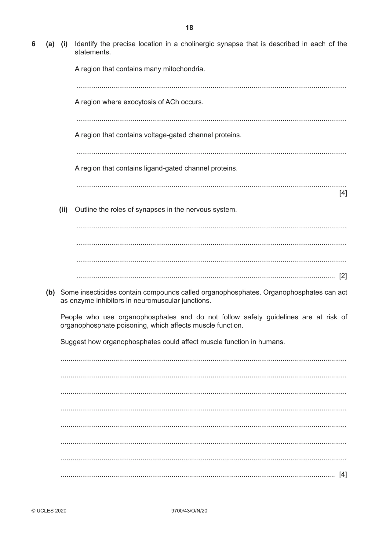 Cambridge A Level Biology 9700 2020 Oct/Nov Paper 4 · Variant 3 question paper, page 18 of 28