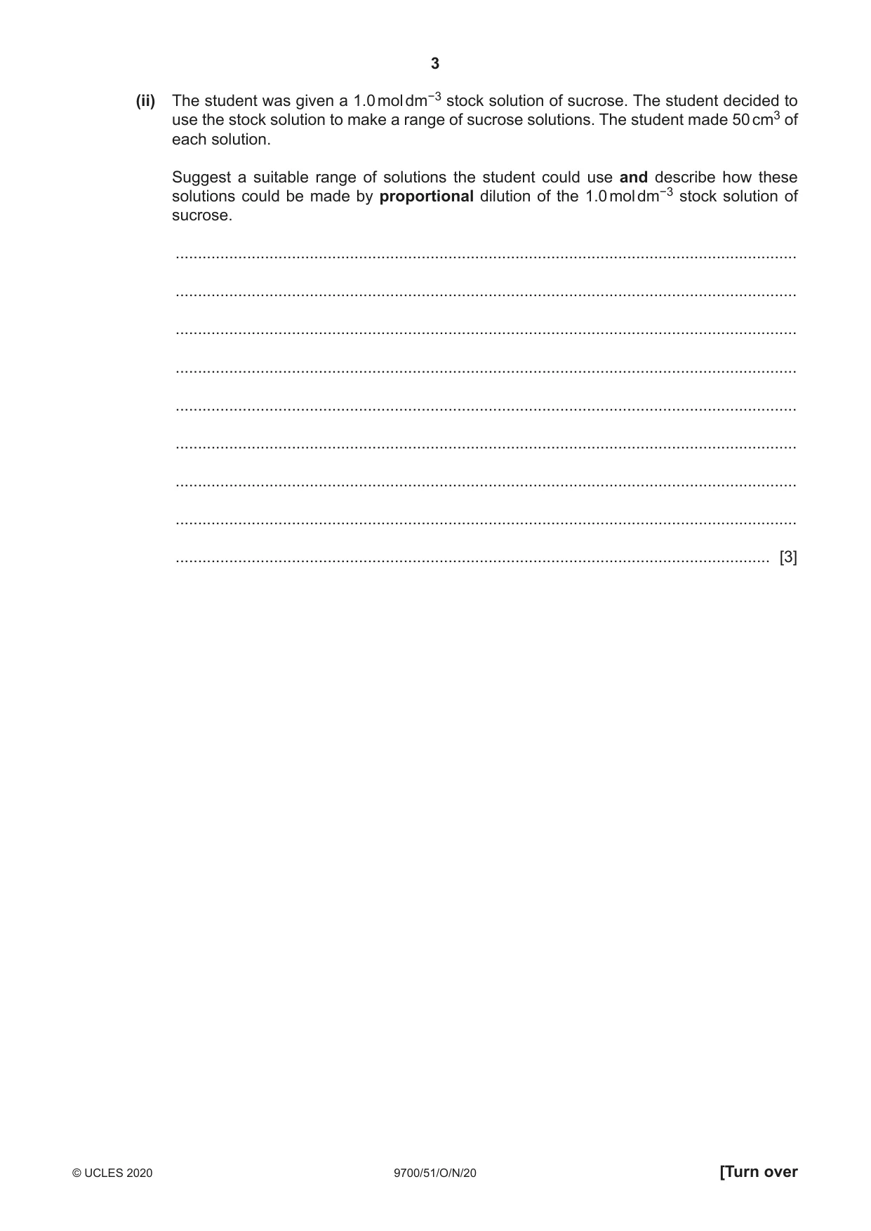 Cambridge A Level Biology 9700 2020 Oct/Nov Paper 5 · Variant 1 question paper, page 3 of 12