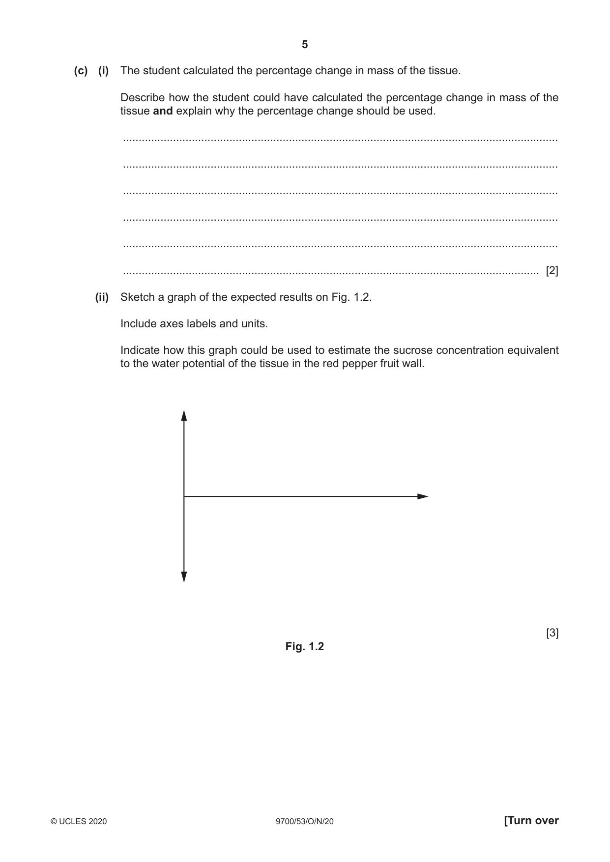 Cambridge A Level Biology 9700 2020 Oct/Nov Paper 5 · Variant 3 question paper, page 5 of 12