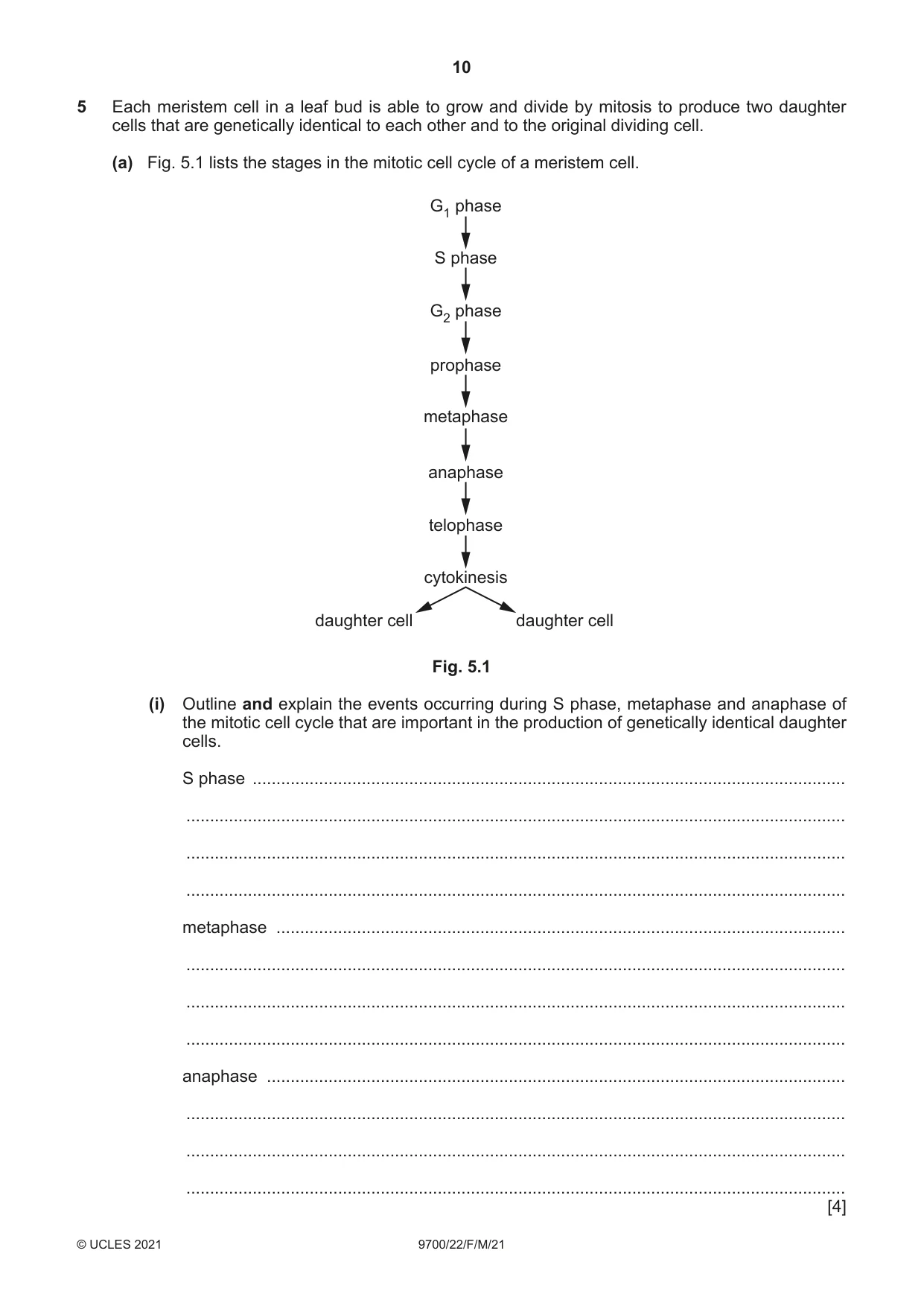 Cambridge A Level Biology 9700 2021 Feb/March Paper 2 · Variant 2 question paper, page 10 of 16