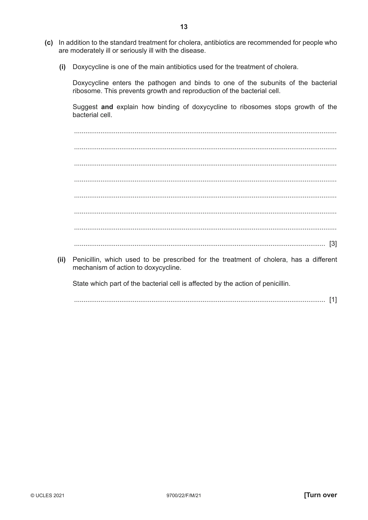 Cambridge A Level Biology 9700 2021 Feb/March Paper 2 · Variant 2 question paper, page 13 of 16