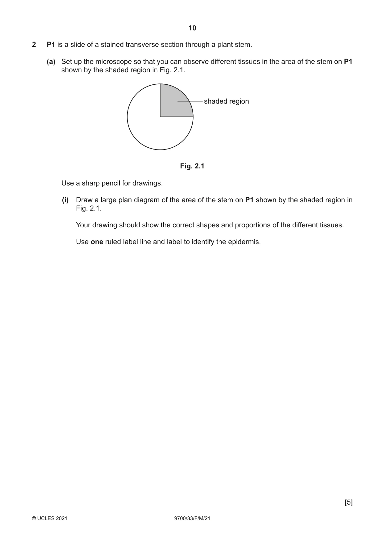 Cambridge A Level Biology 9700 2021 Feb/March Paper 3 · Variant 3 question paper, page 10 of 16