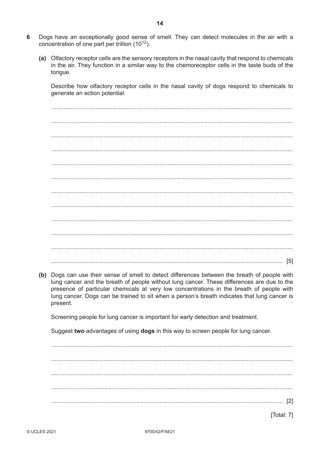 Cambridge A Level Biology 9700 2021 Feb/March Paper 4 · Variant 2 question paper, page 14 of 28
