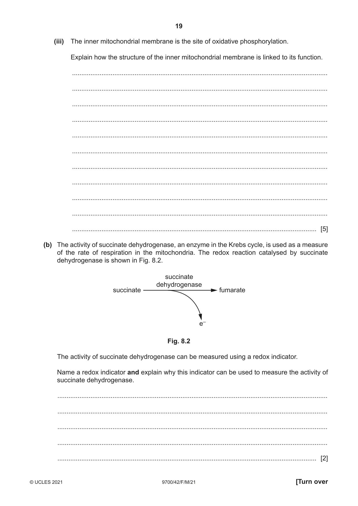Cambridge A Level Biology 9700 2021 Feb/March Paper 4 · Variant 2 question paper, page 19 of 28