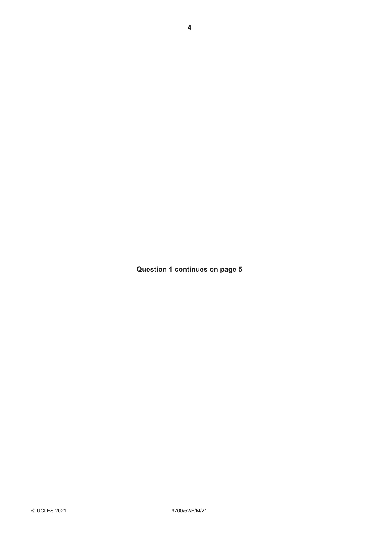 Cambridge A Level Biology 9700 2021 Feb/March Paper 5 · Variant 2 question paper, page 4 of 12