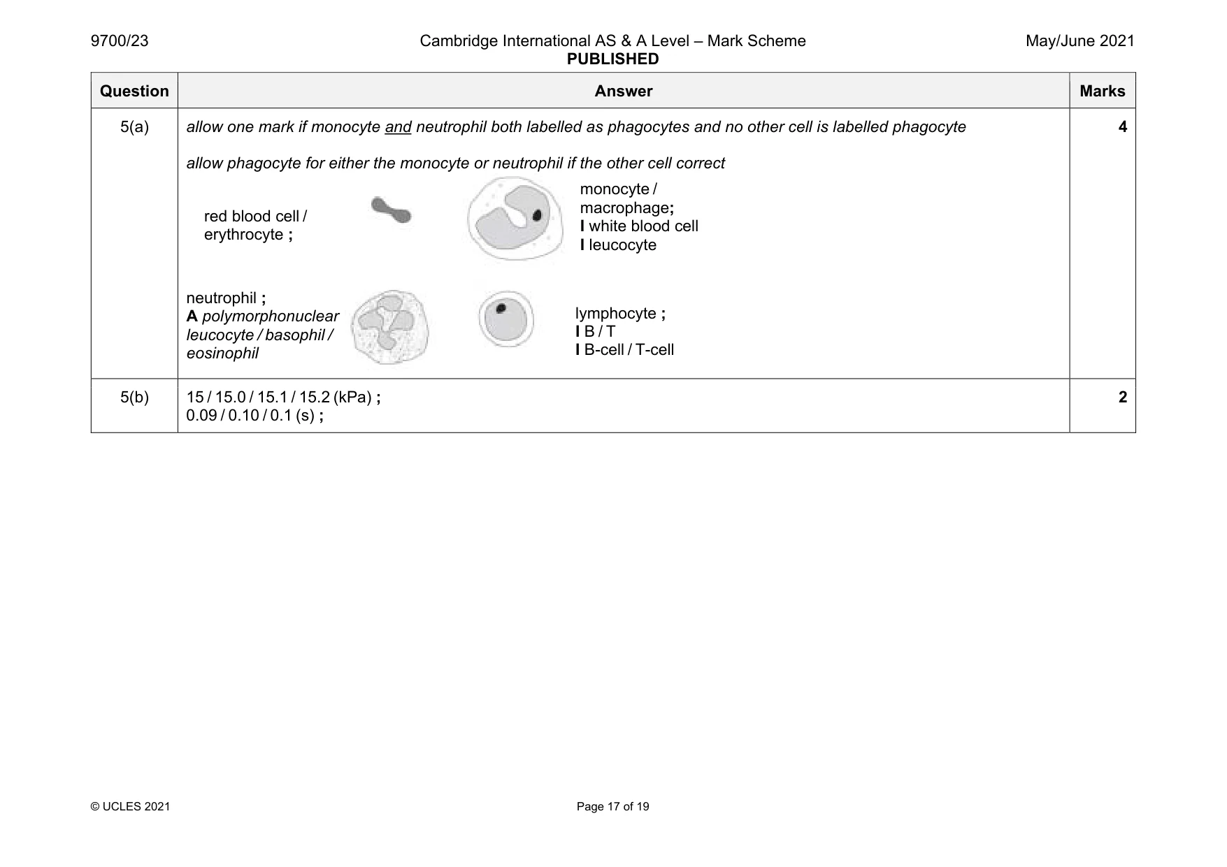 Mark scheme, page 17 of 19