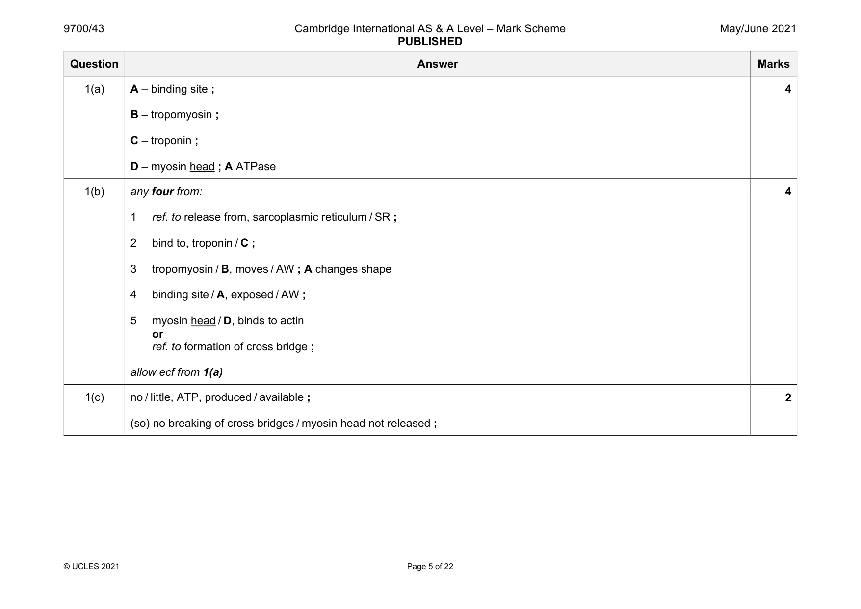Mark scheme, page 5 of 22
