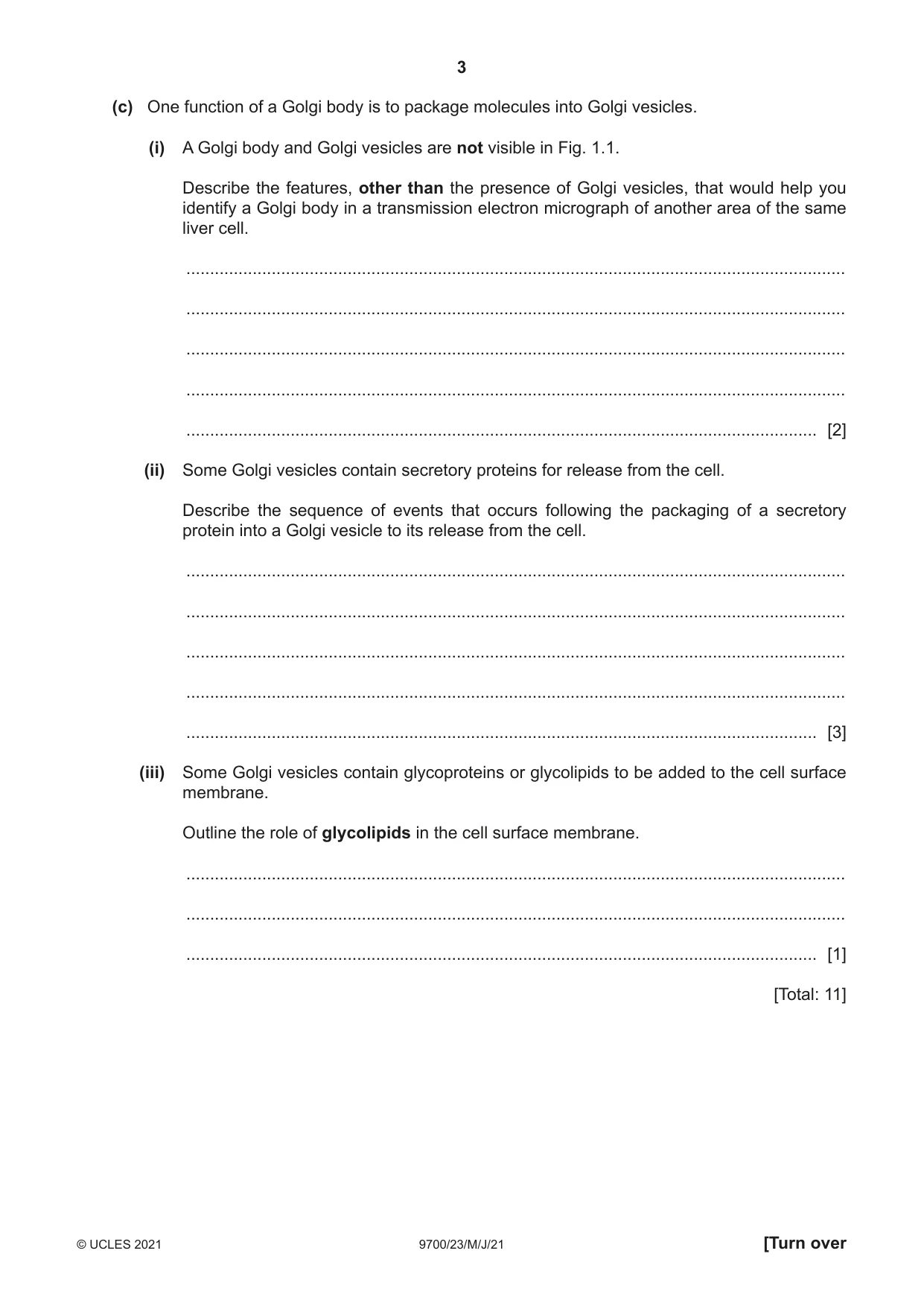 Cambridge A Level Biology 9700 2021 May/June Paper 2 · Variant 3 question paper, page 3 of 16