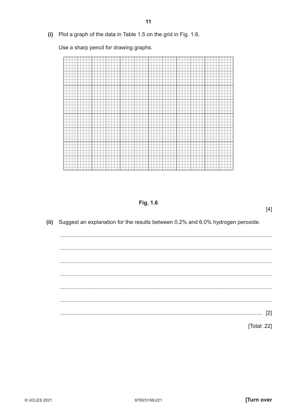 Cambridge A Level Biology 9700 2021 May/June Paper 3 · Variant 1 question paper, page 11 of 20
