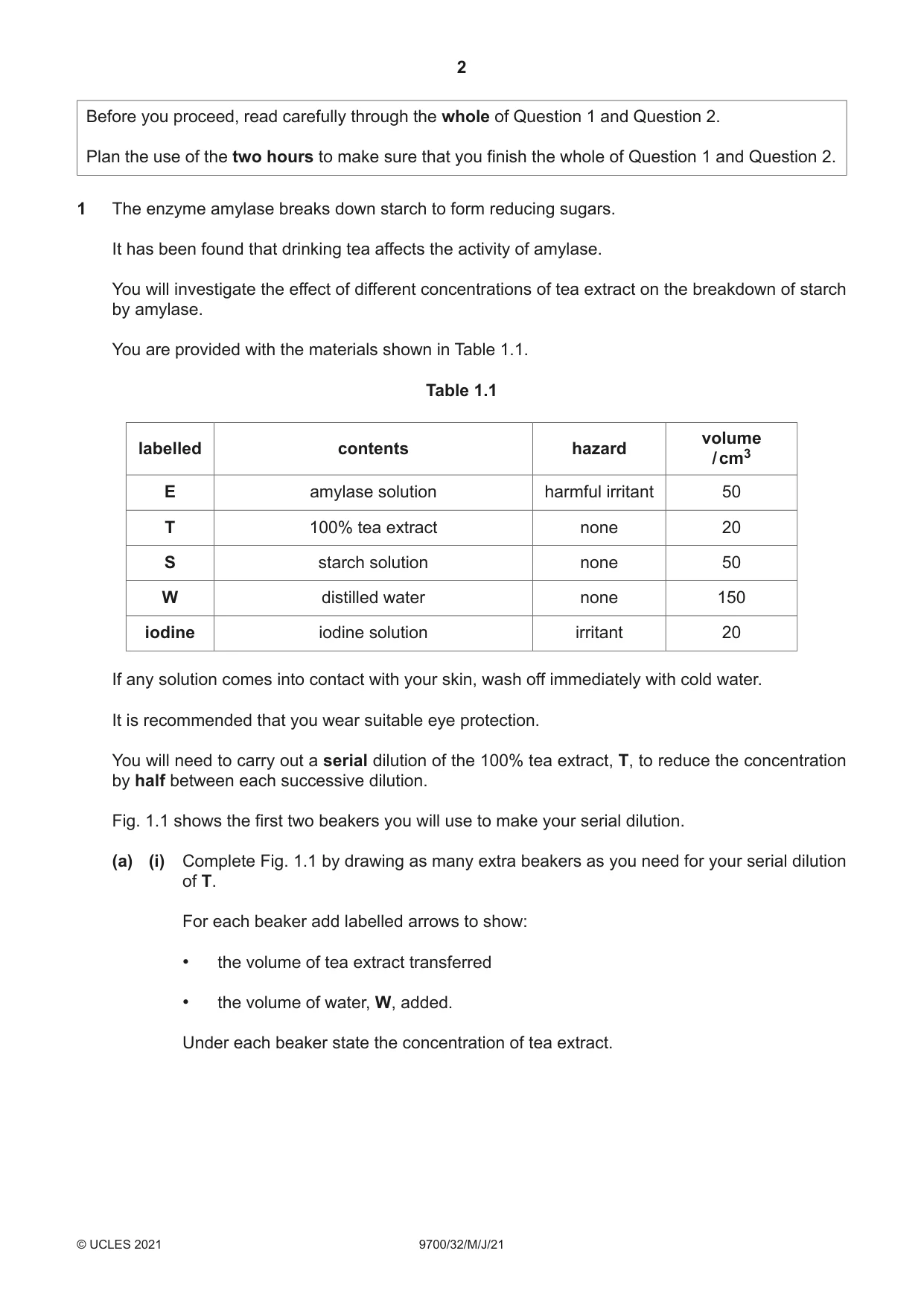 Cambridge A Level Biology 9700 2021 May/June Paper 3 · Variant 2 question paper, page 2 of 16