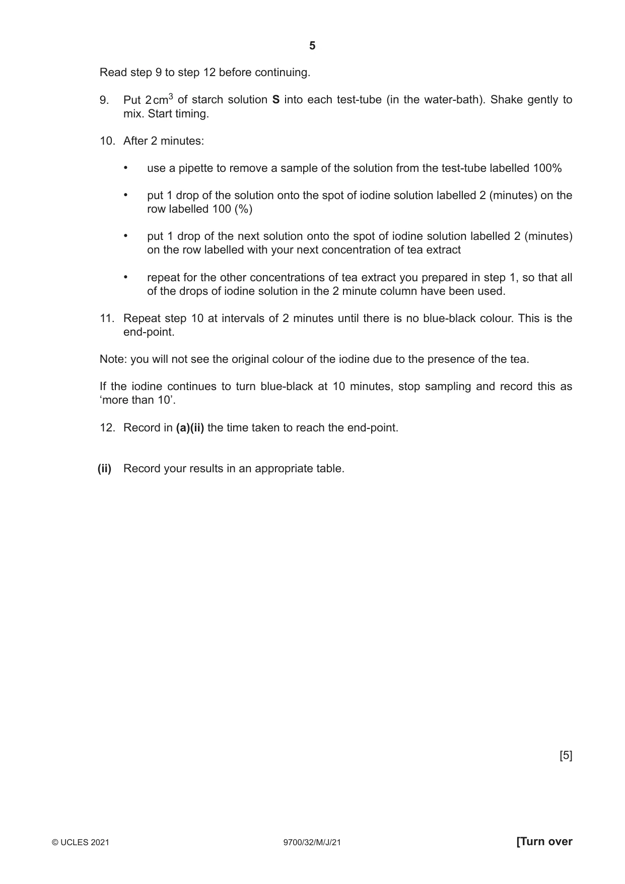 Cambridge A Level Biology 9700 2021 May/June Paper 3 · Variant 2 question paper, page 5 of 16