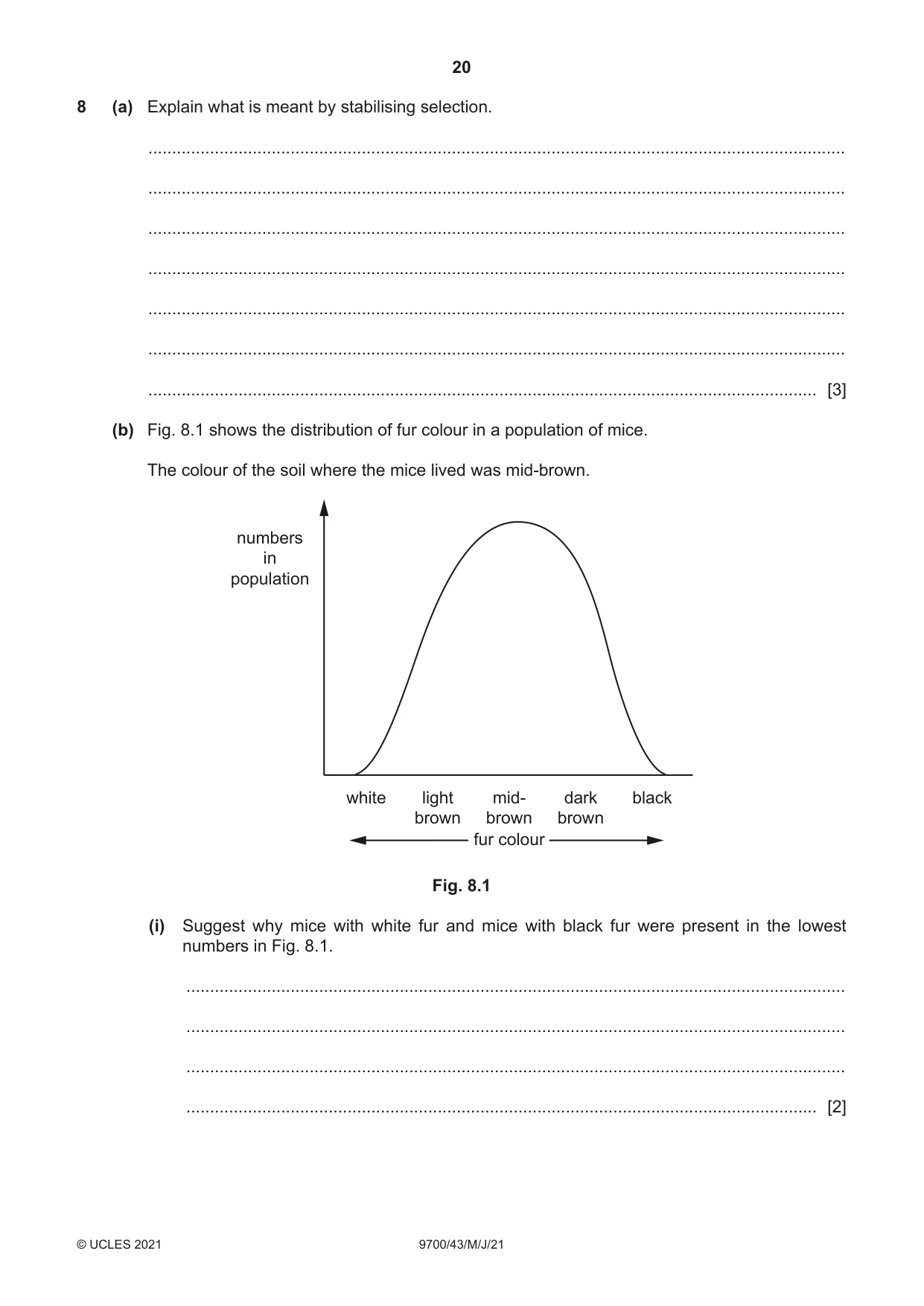 Cambridge A Level Biology 9700 2021 May/June Paper 4 · Variant 3 question paper, page 20 of 24