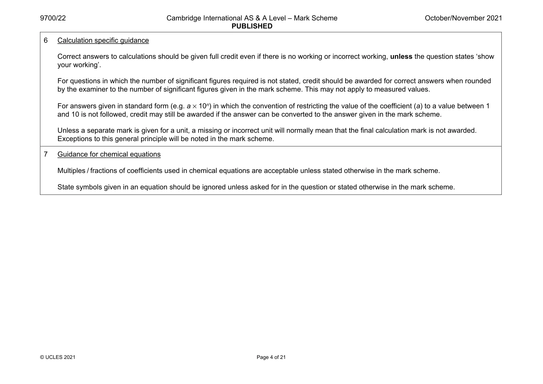 Mark scheme, page 4 of 21