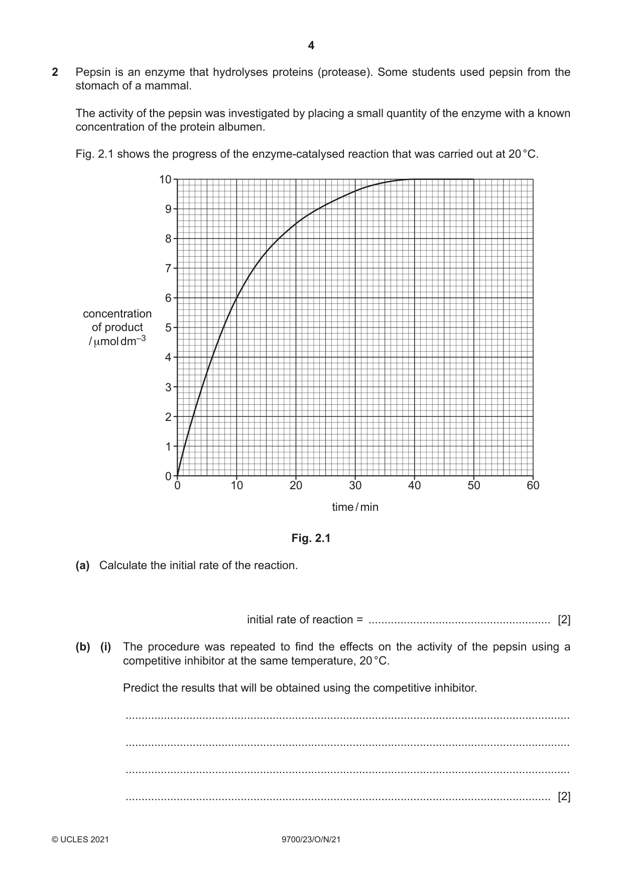 Cambridge A Level Biology 9700 2021 Oct/Nov Paper 2 · Variant 3 question paper, page 4 of 16