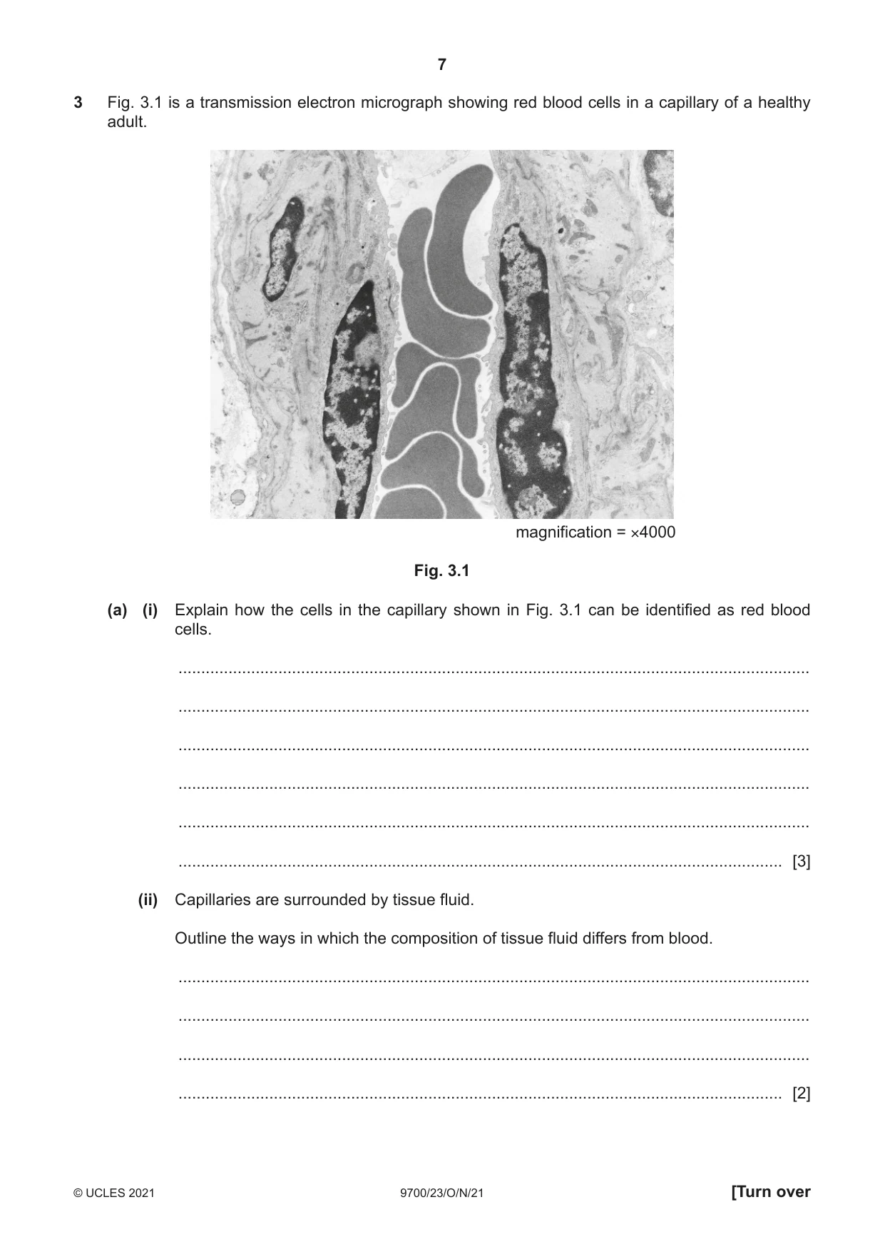 Cambridge A Level Biology 9700 2021 Oct/Nov Paper 2 · Variant 3 question paper, page 7 of 16