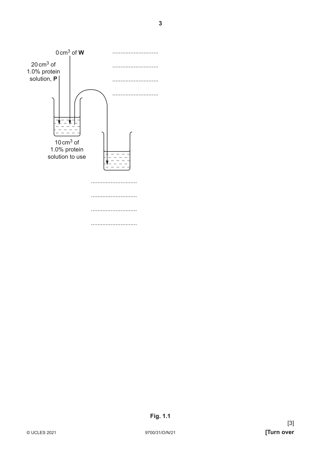 Cambridge A Level Biology 9700 2021 Oct/Nov Paper 3 · Variant 1 question paper, page 3 of 16