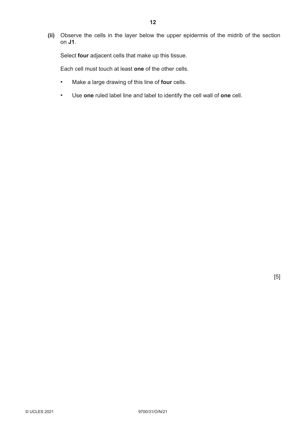Cambridge A Level Biology 9700 2021 Oct/Nov Paper 3 · Variant 1 question paper, page 12 of 16