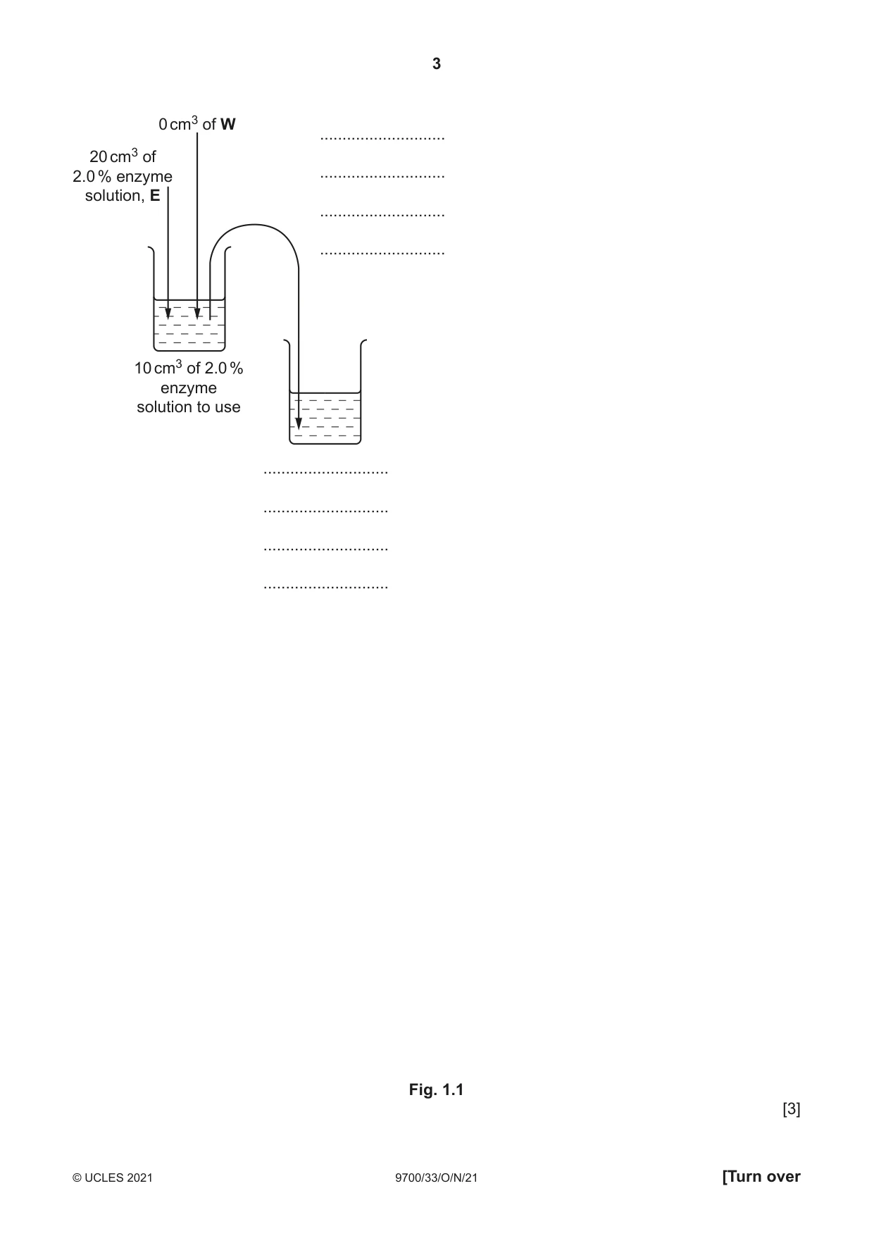 Cambridge A Level Biology 9700 2021 Oct/Nov Paper 3 · Variant 3 question paper, page 3 of 12