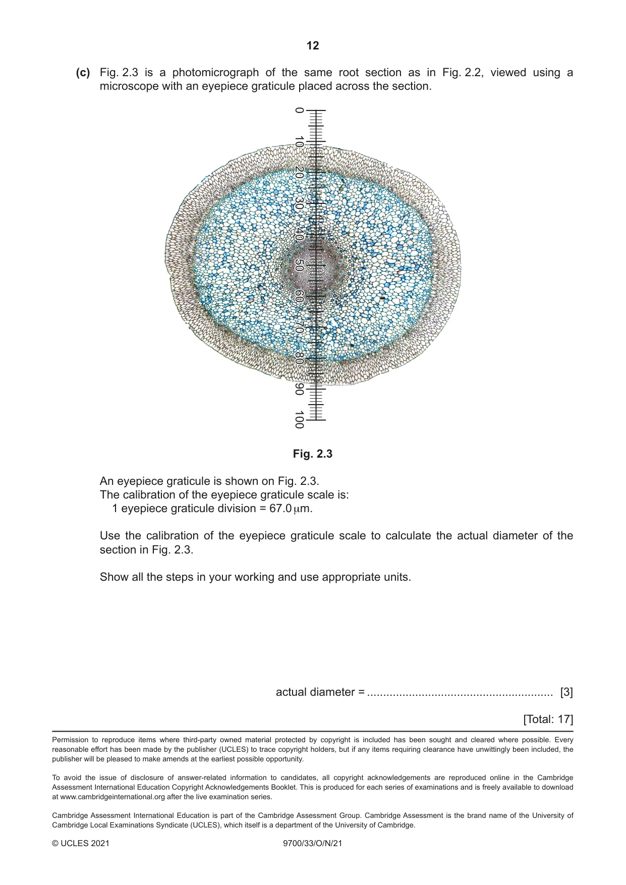 Cambridge A Level Biology 9700 2021 Oct/Nov Paper 3 · Variant 3 question paper, page 12 of 12