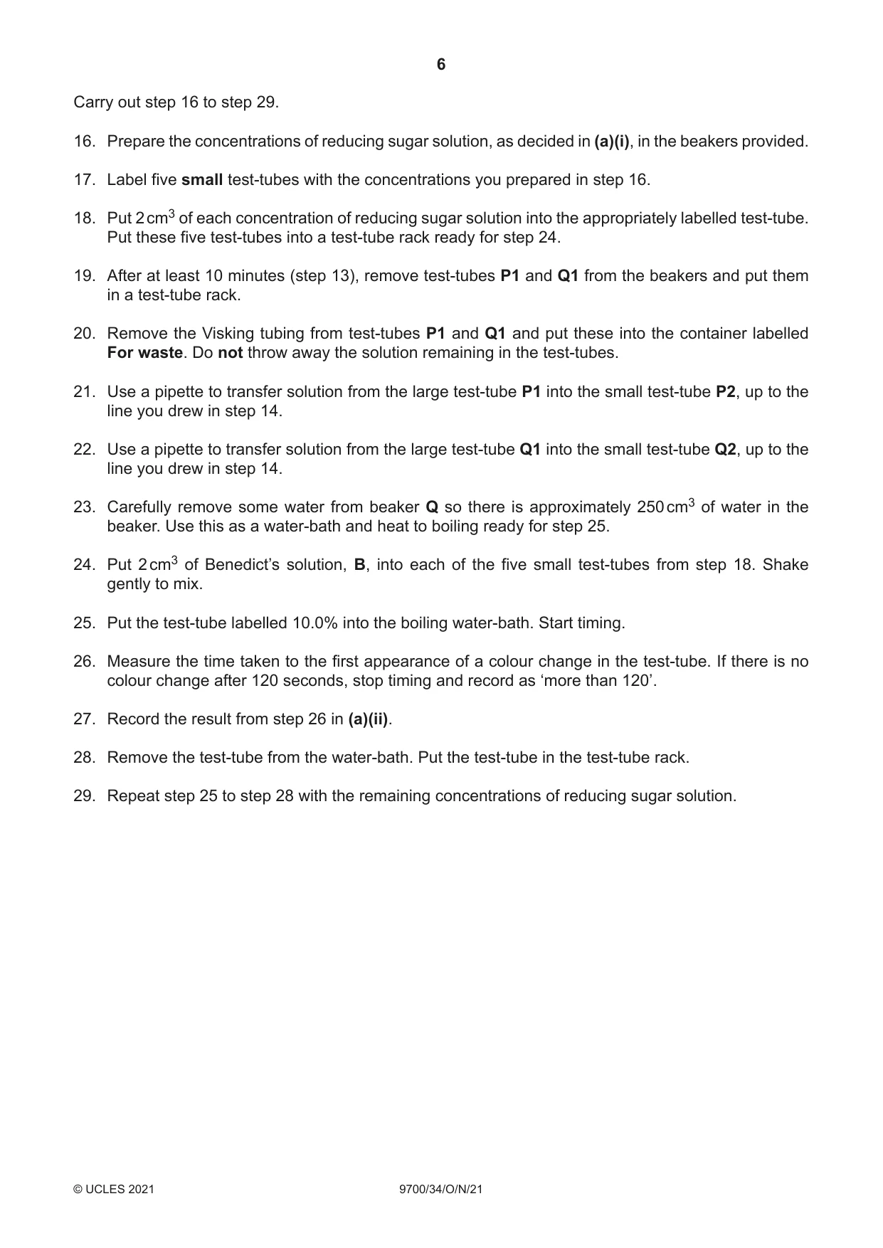 Cambridge A Level Biology 9700 2021 Oct/Nov Paper 3 · Variant 4 question paper, page 6 of 16