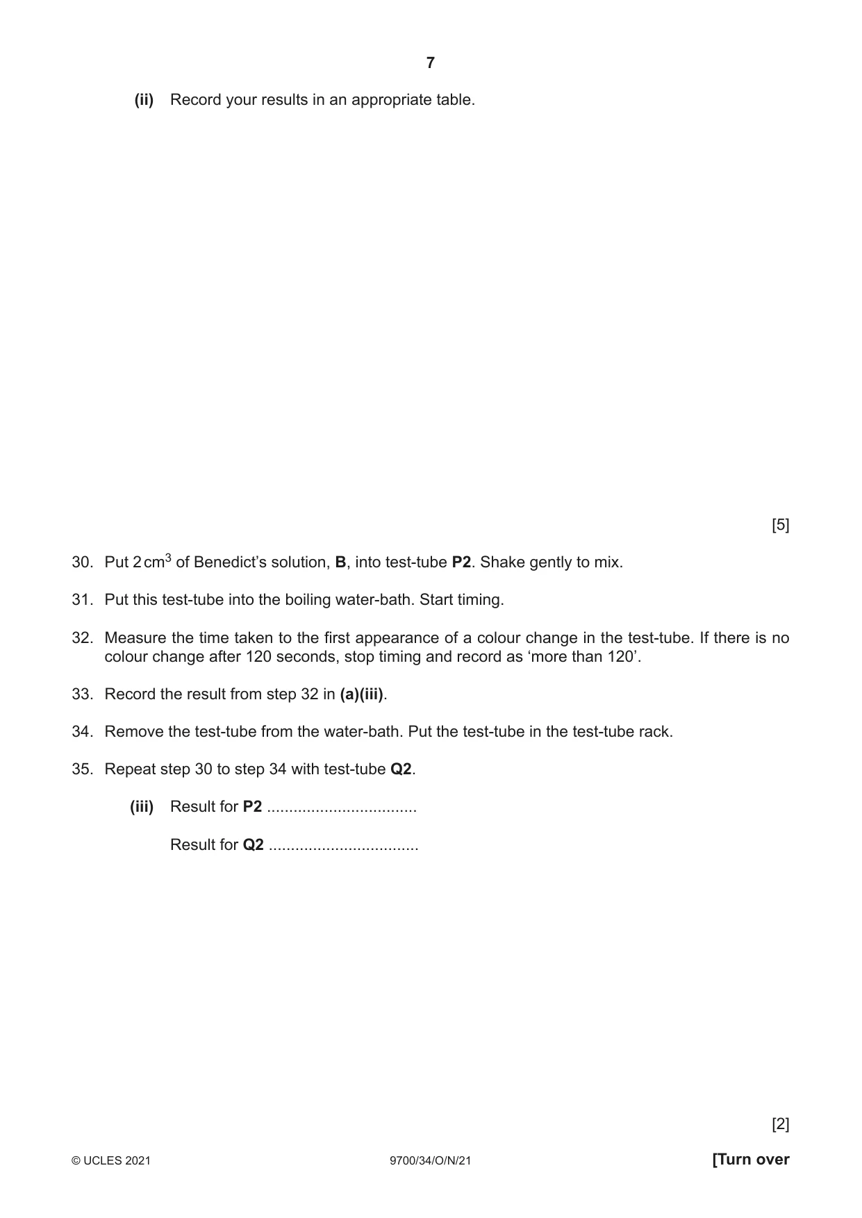 Cambridge A Level Biology 9700 2021 Oct/Nov Paper 3 · Variant 4 question paper, page 7 of 16