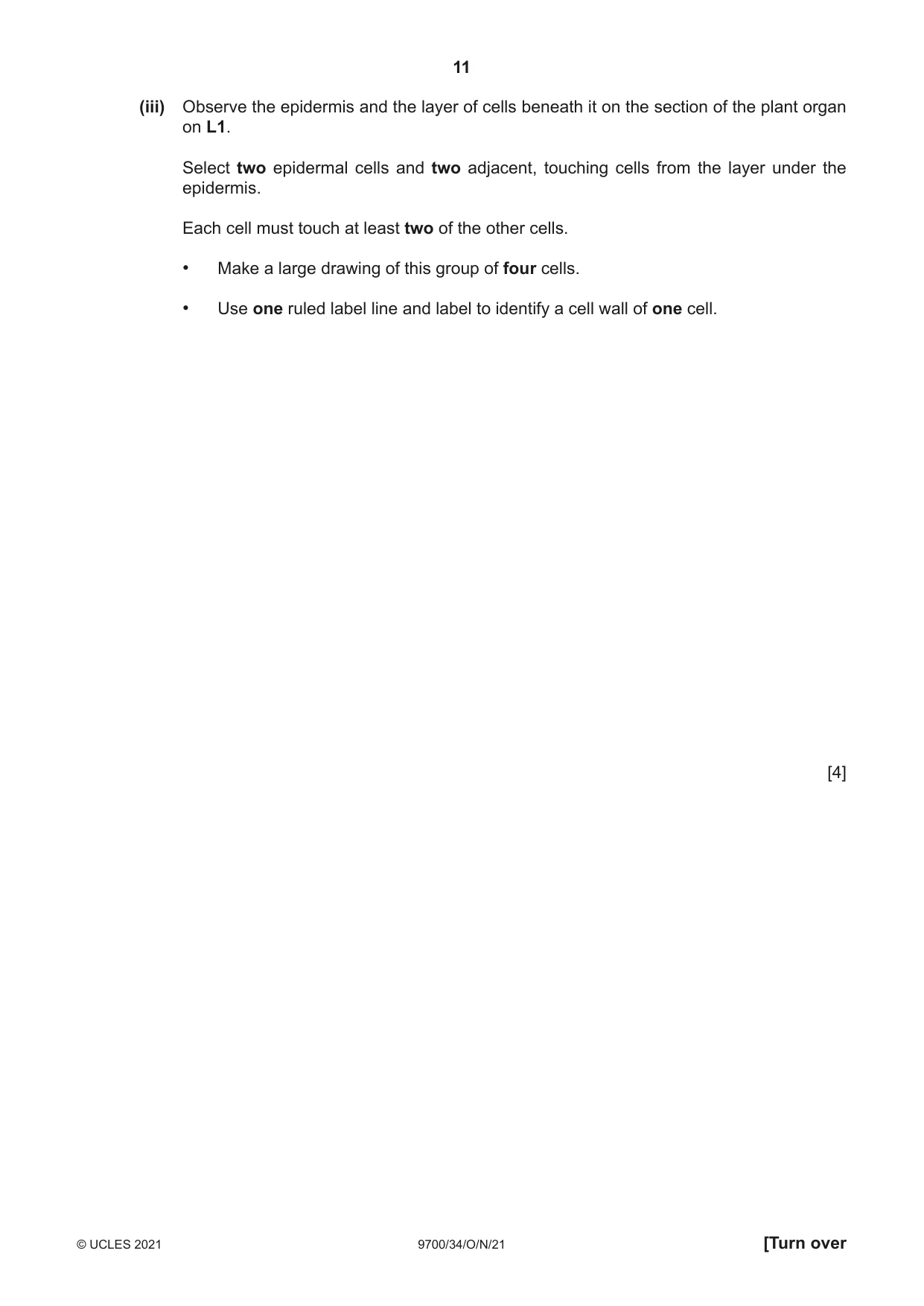 Cambridge A Level Biology 9700 2021 Oct/Nov Paper 3 · Variant 4 question paper, page 11 of 16