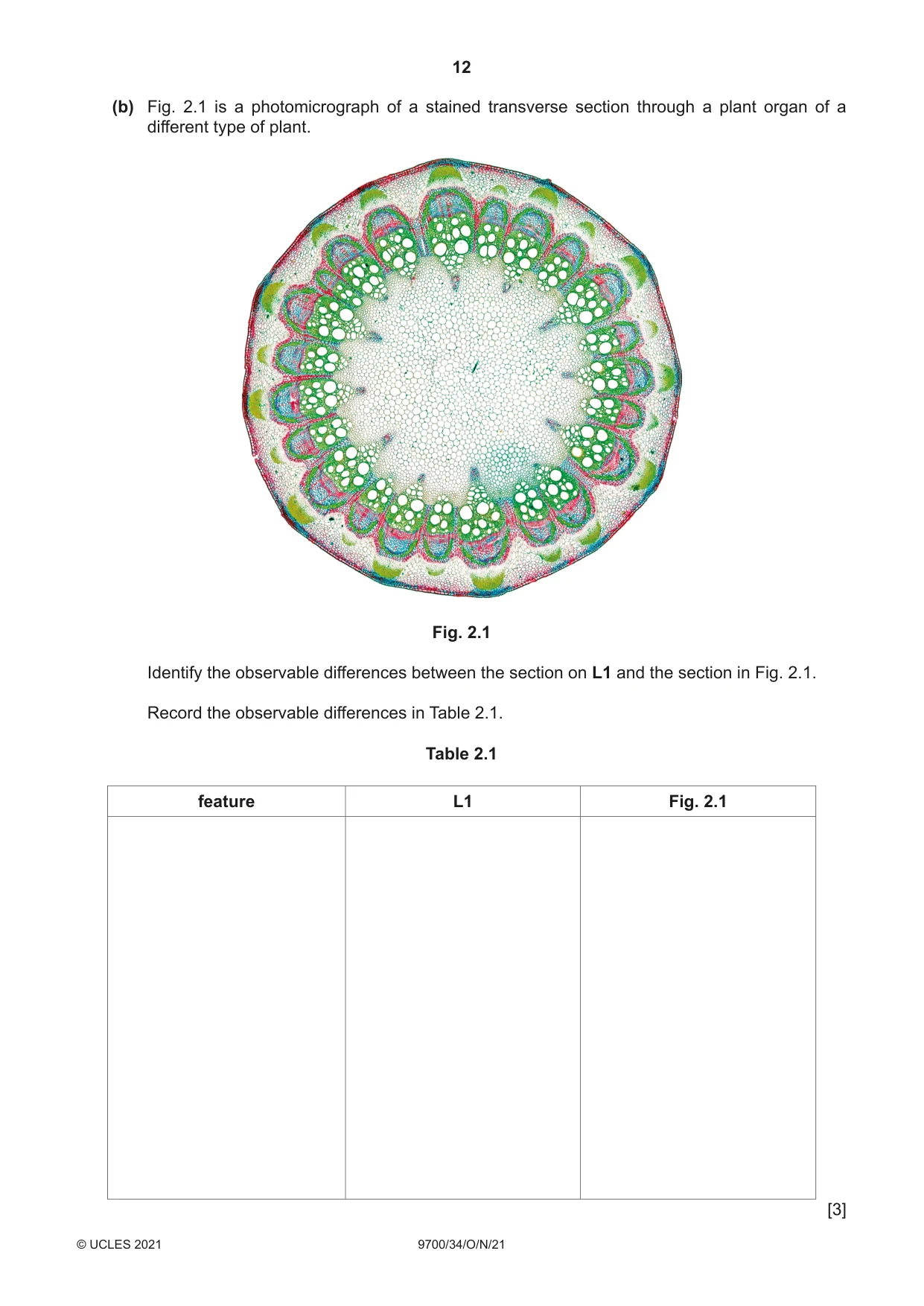 Cambridge A Level Biology 9700 2021 Oct/Nov Paper 3 · Variant 4 question paper, page 12 of 16