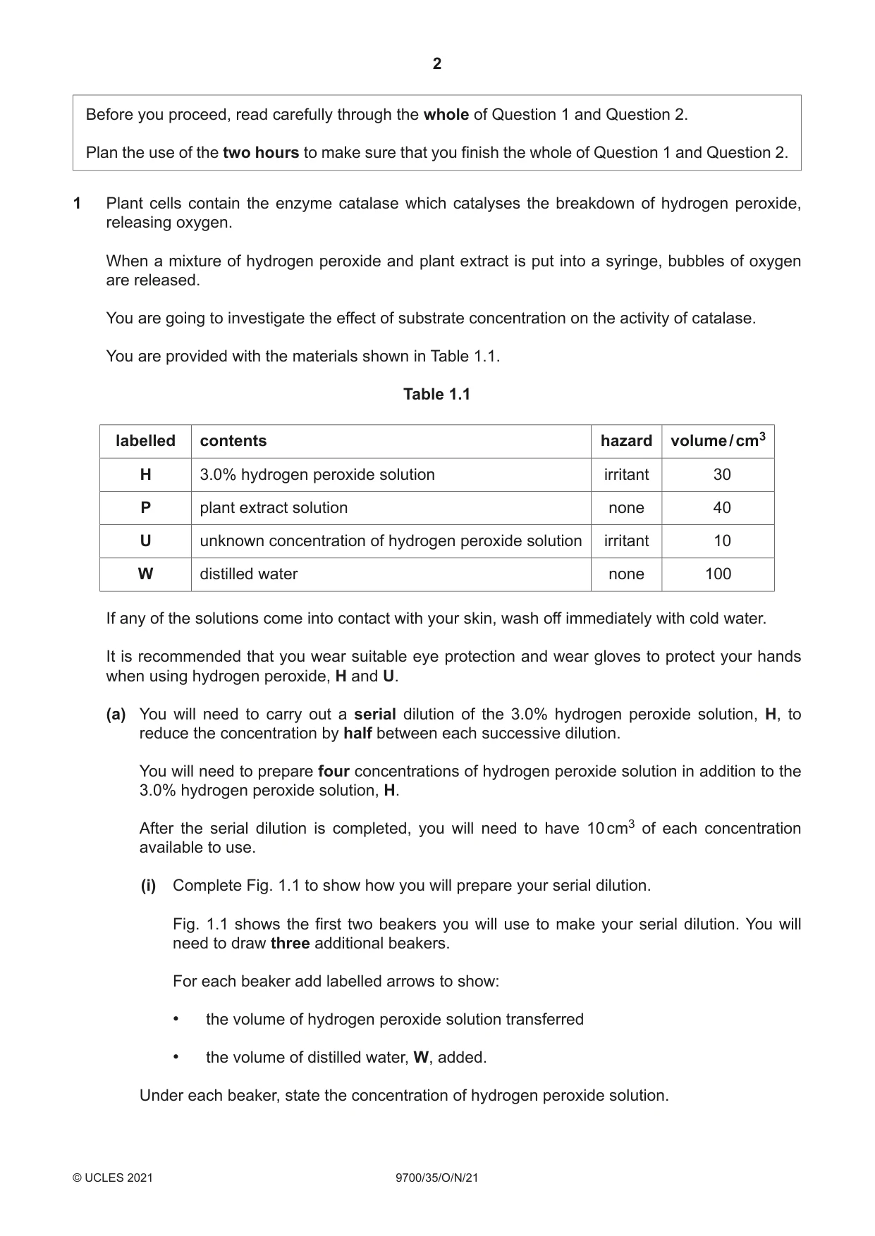 Cambridge A Level Biology 9700 2021 Oct/Nov Paper 3 · Variant 5 question paper, page 2 of 16