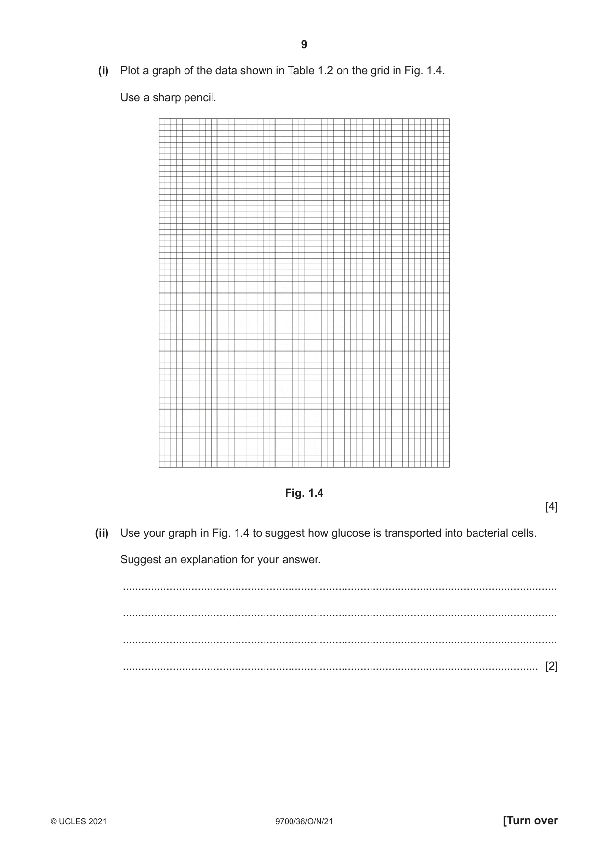 Cambridge A Level Biology 9700 2021 Oct/Nov Paper 3 · Variant 6 question paper, page 9 of 16
