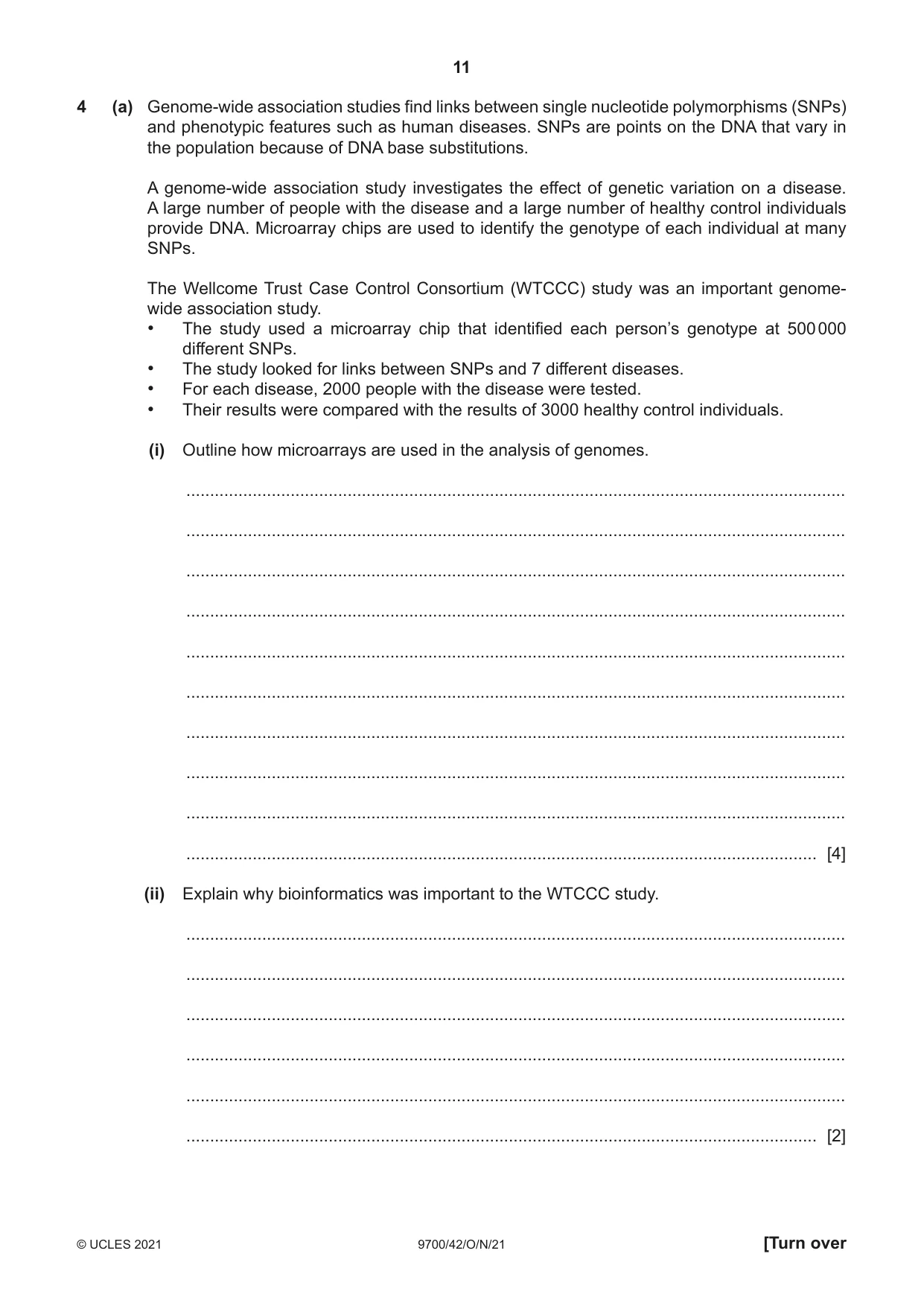 Cambridge A Level Biology 9700 2021 Oct/Nov Paper 4 · Variant 2 question paper, page 11 of 28