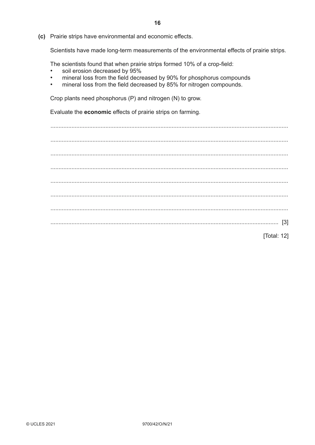 Cambridge A Level Biology 9700 2021 Oct/Nov Paper 4 · Variant 2 question paper, page 16 of 28